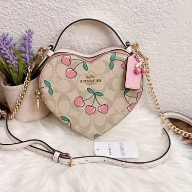 COACH Heart Crossbody In Signature Canvas With Hea