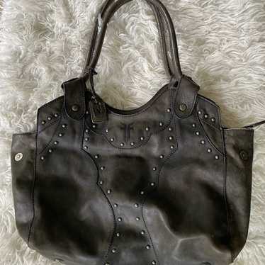 Vintage FRYE Studded Leather Shoulder Bag