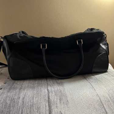 PRADA Bag logo Duffle Bag Hand Bag Leather / Nylon