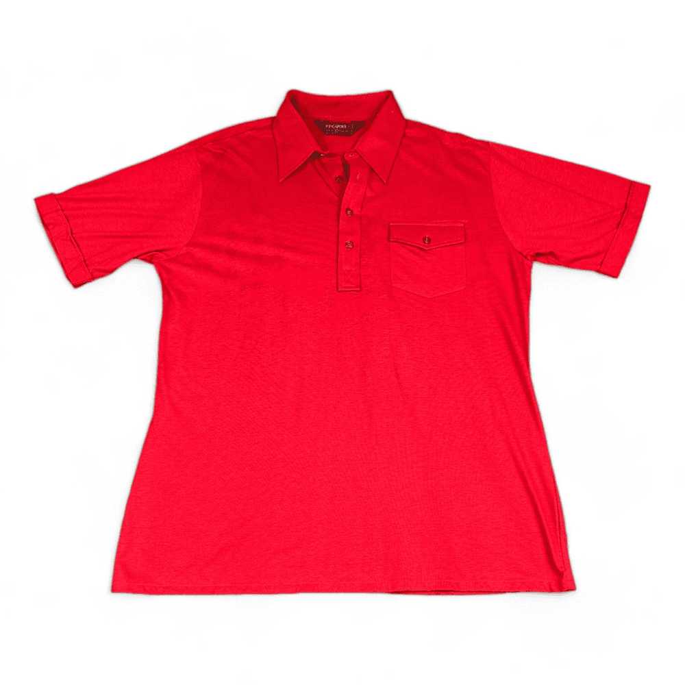 Vintage Vintage Kingsport Polo Shirt Red Raglan P… - image 1