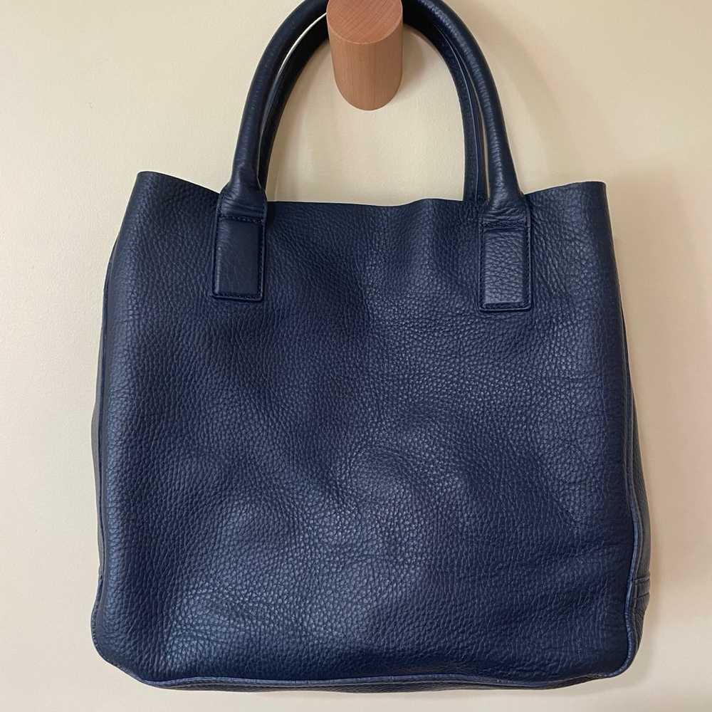 Shinola Detroit Blue Leather Tote Bag - image 4