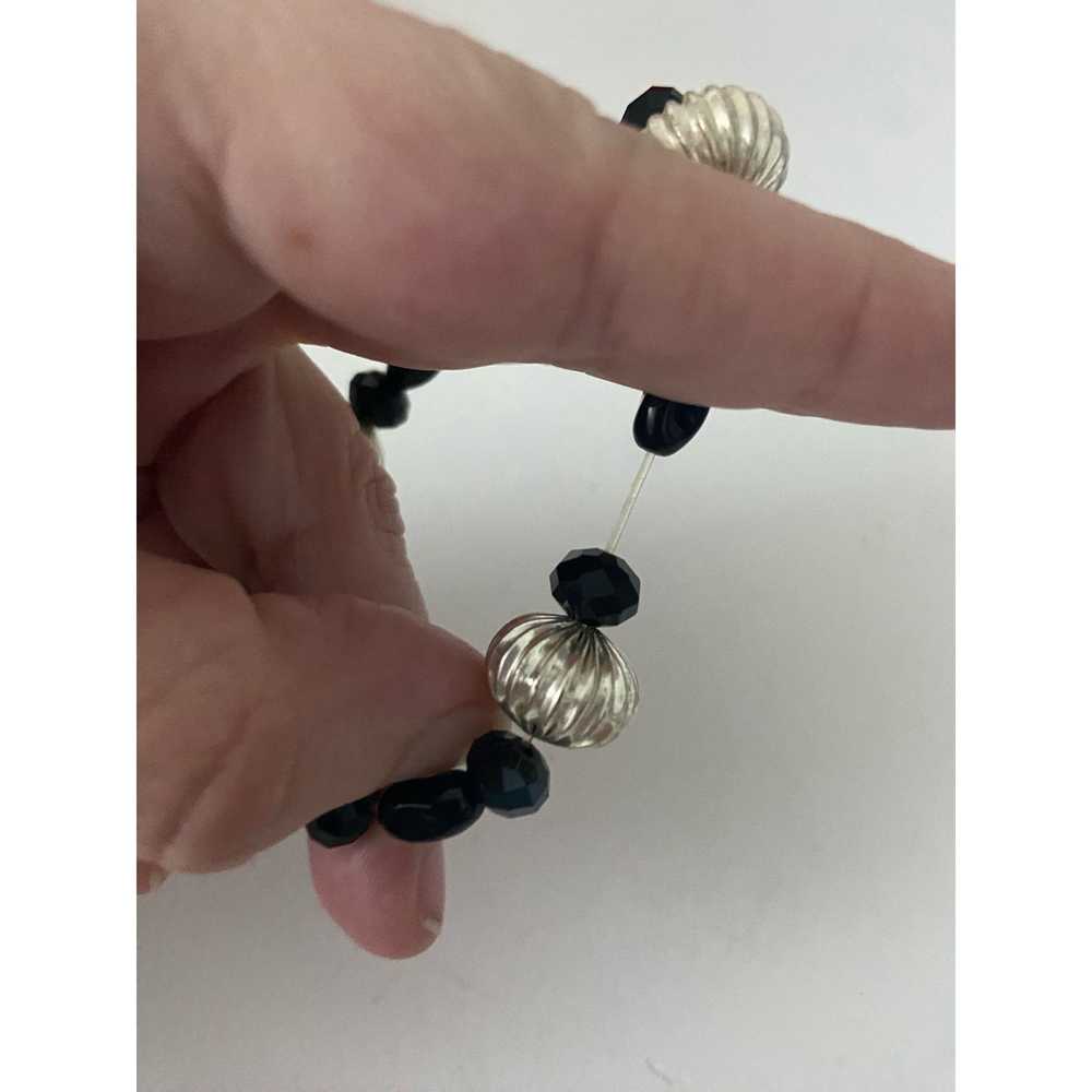Generic Black and silver bead bracelet - image 3