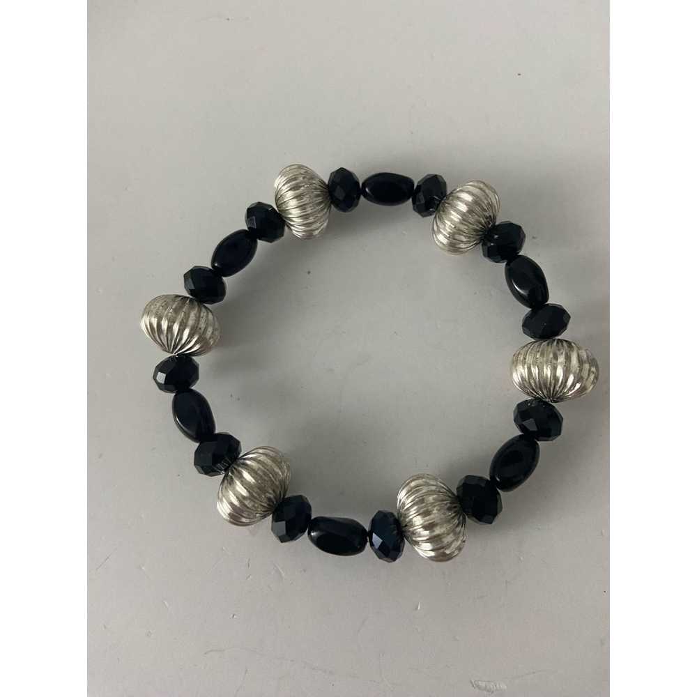 Generic Black and silver bead bracelet - image 4