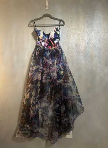 Bebe Bebe floral mini dress detachable high low sh