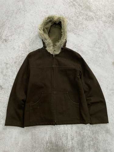 Japanese Brand vert dense FaurfuxFur jacket lgb i… - image 1