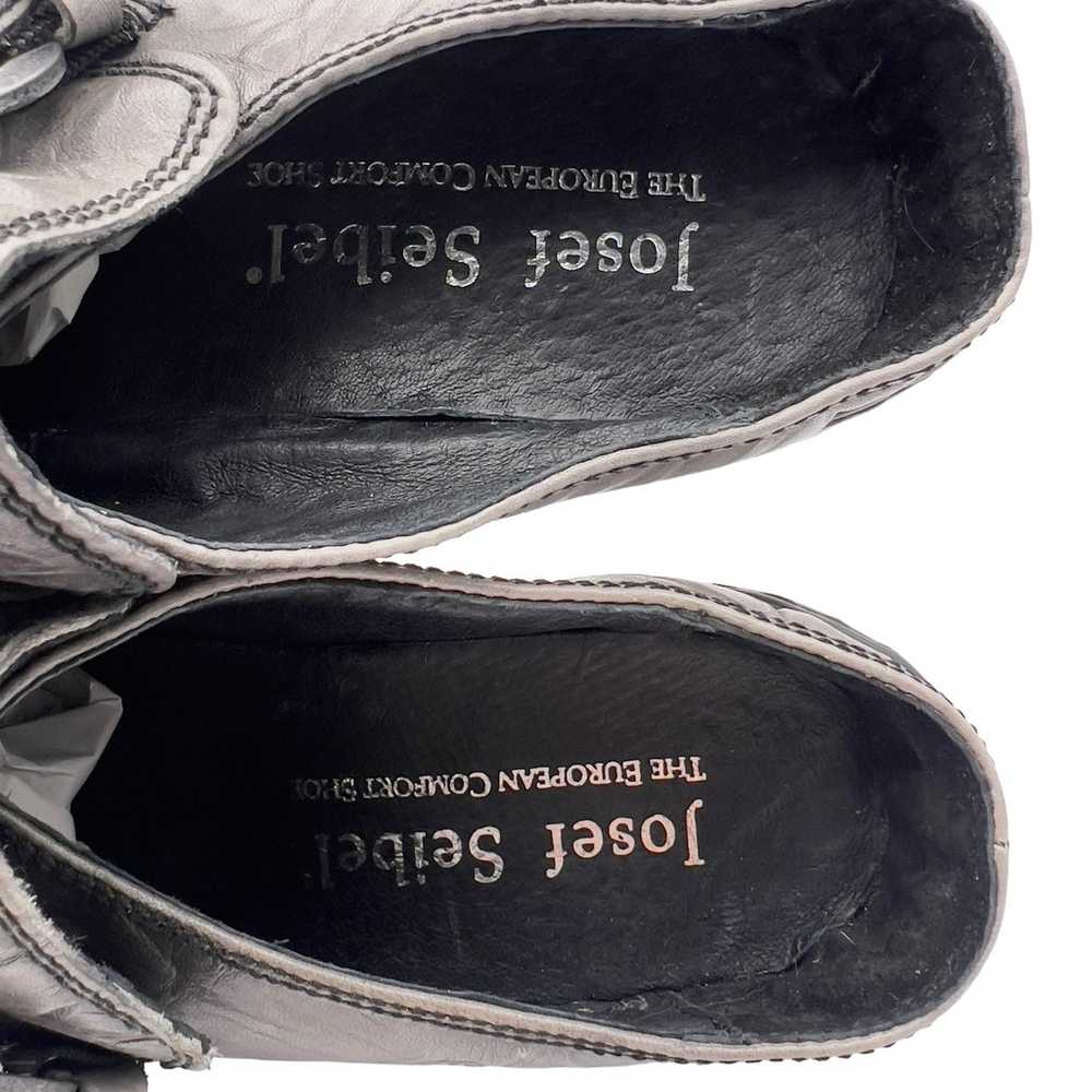 Joseph Seibel women's size 9 dark gray leather mu… - image 8