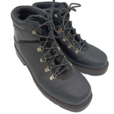 Sorel Vintage black leather hiking boot sz. 8.5 w… - image 1