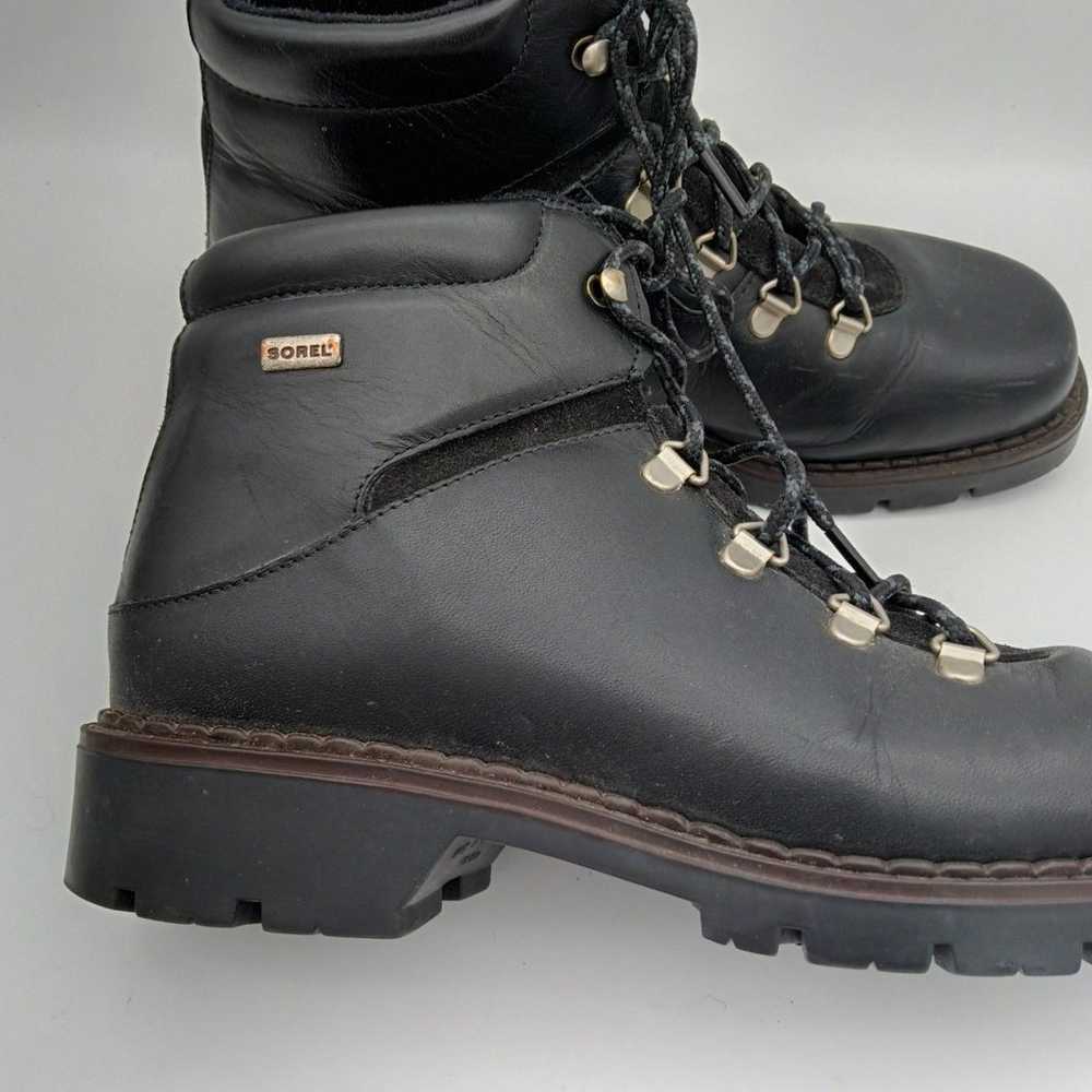 Sorel Vintage black leather hiking boot sz. 8.5 w… - image 2