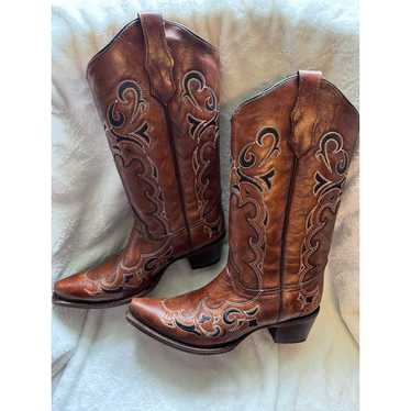Circle G Handmade Cowboy Cowgirl Western Boots Br… - image 1