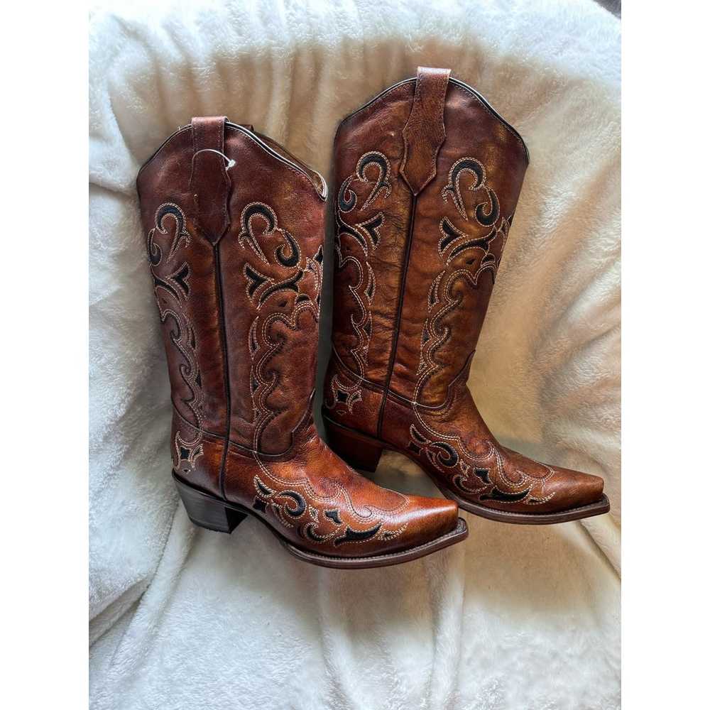 Circle G Handmade Cowboy Cowgirl Western Boots Br… - image 3