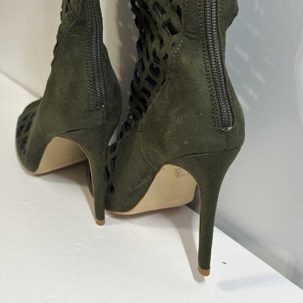 Cape Robbin Women Olive Green Peep Toe Lace Thigh… - image 7