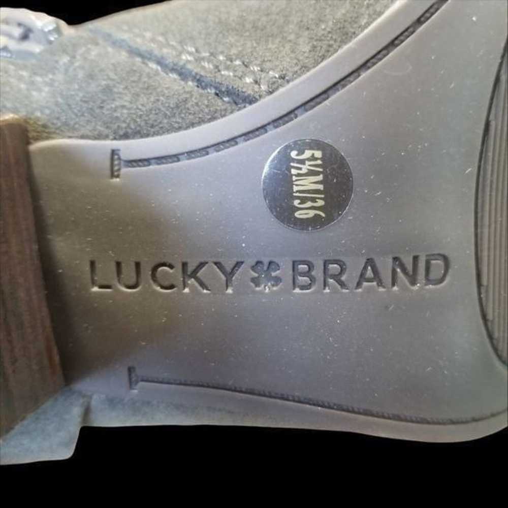 Lucky Brand Majoko Ankle Boots Dark Moss Oiled Su… - image 7