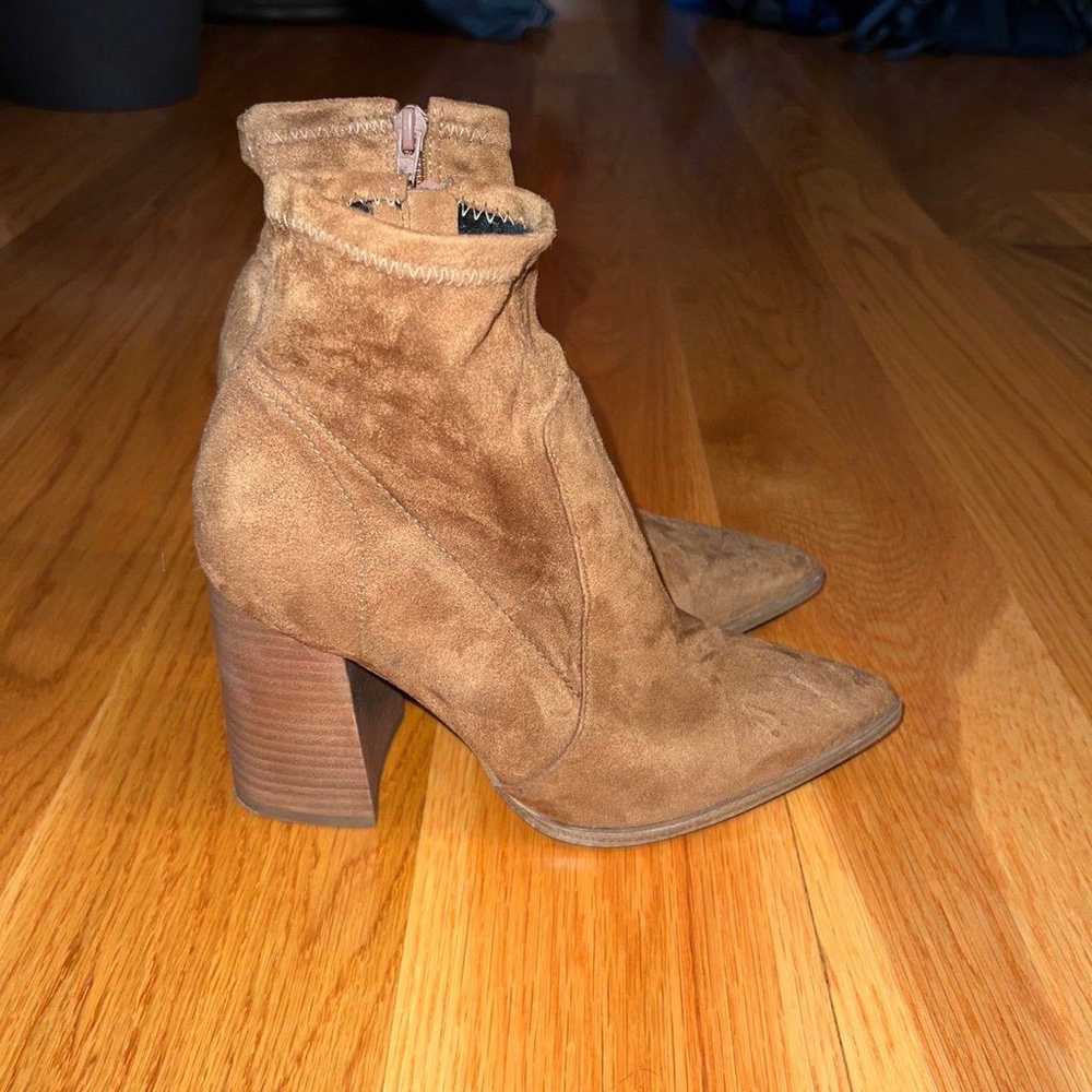 NWOT Steve Madden Ankle Boots Chestnut Brown sued… - image 3