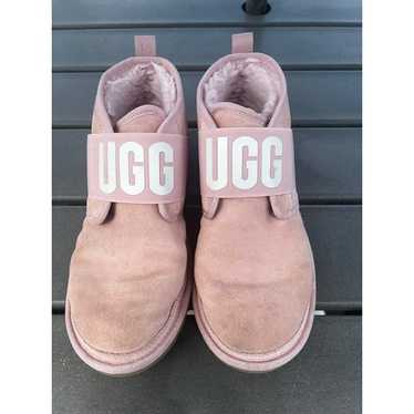 UGG Neumel Graphic Women Pink Suede Shearling Line