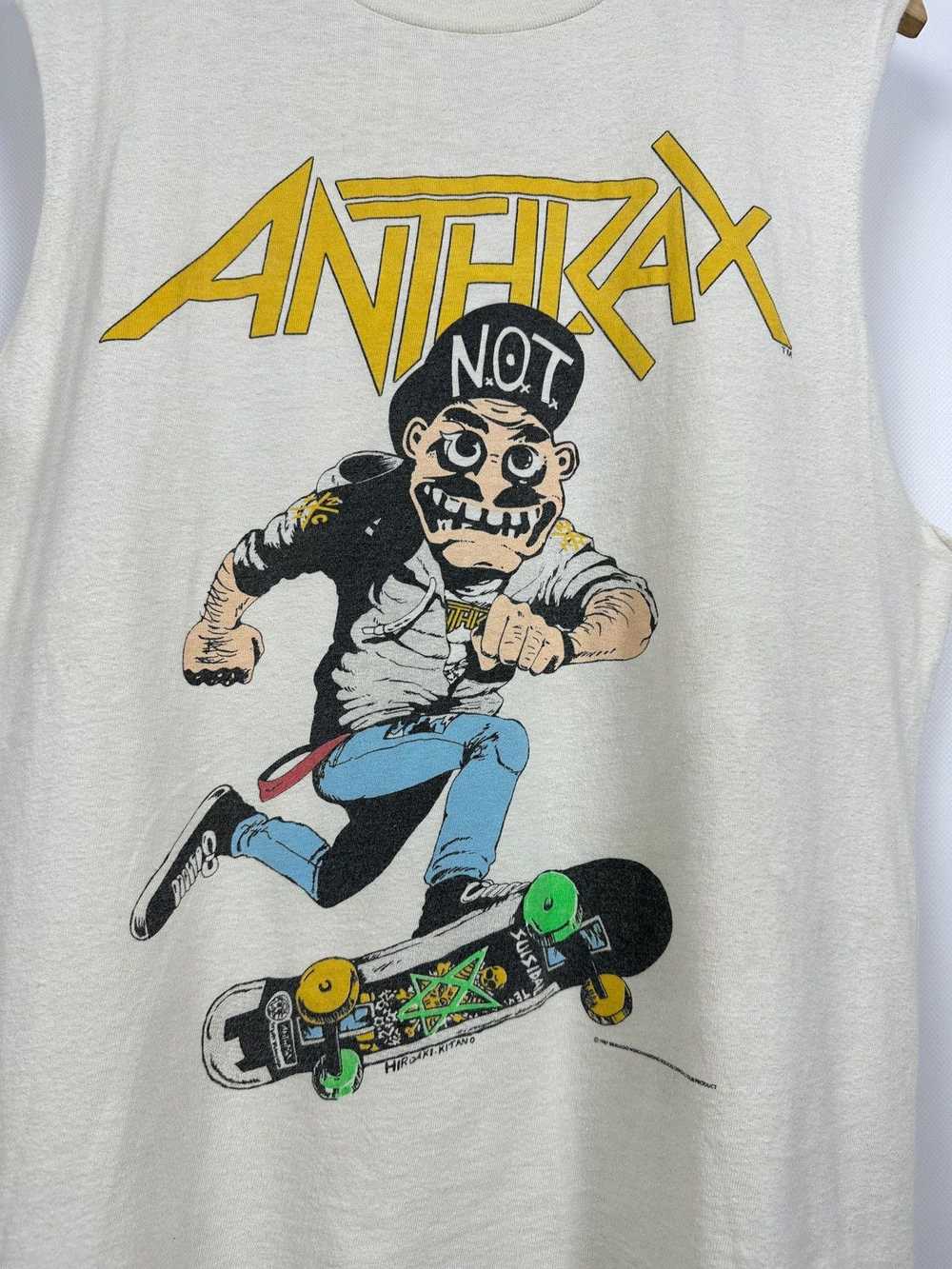 Band Tees × Vintage 1987 Vintage Anthrax Skate Mo… - image 9