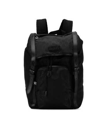 Gucci Nylon Backpack with Leather Trim and Multipl