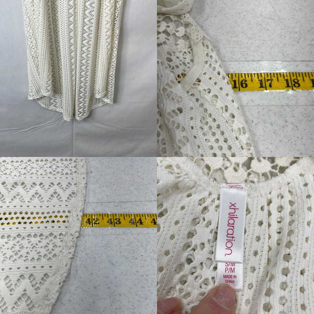 Vintage Xhilaration Womens White Crochet Stretch … - image 4