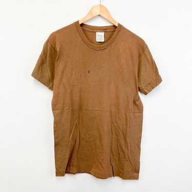 Vintage Vintage 80s Brown Blank T-Shirt Brown Mens