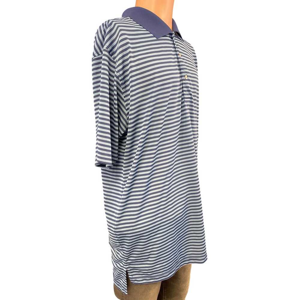 Other Peter Millar Men's Blue Striped Short Sleev… - image 2
