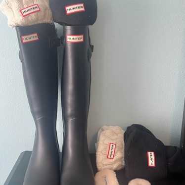 womens Hunter rain boots size 9