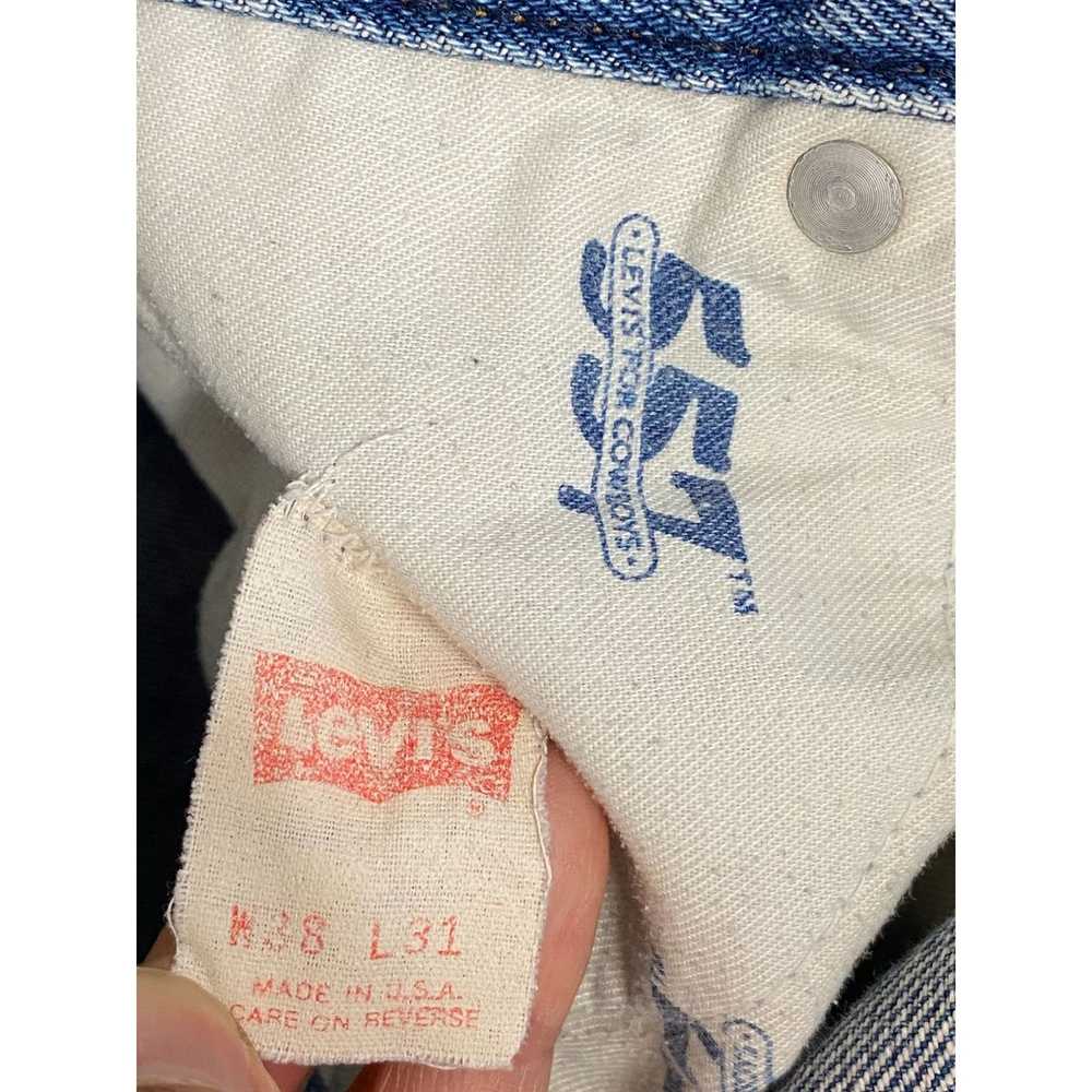 Levi's VNTG Levi's 80's 557 For Cowboys Denim Jea… - image 3