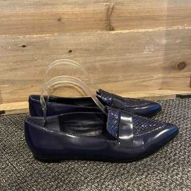 Ivanka Trump pointed toe navy blue loafers