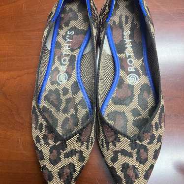 Rothy’s animal print pointed toe flats