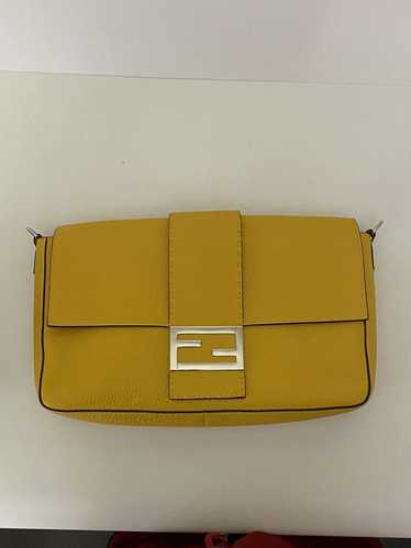 Fendi Fendi Men's Large Yellow Baguette in Selleri