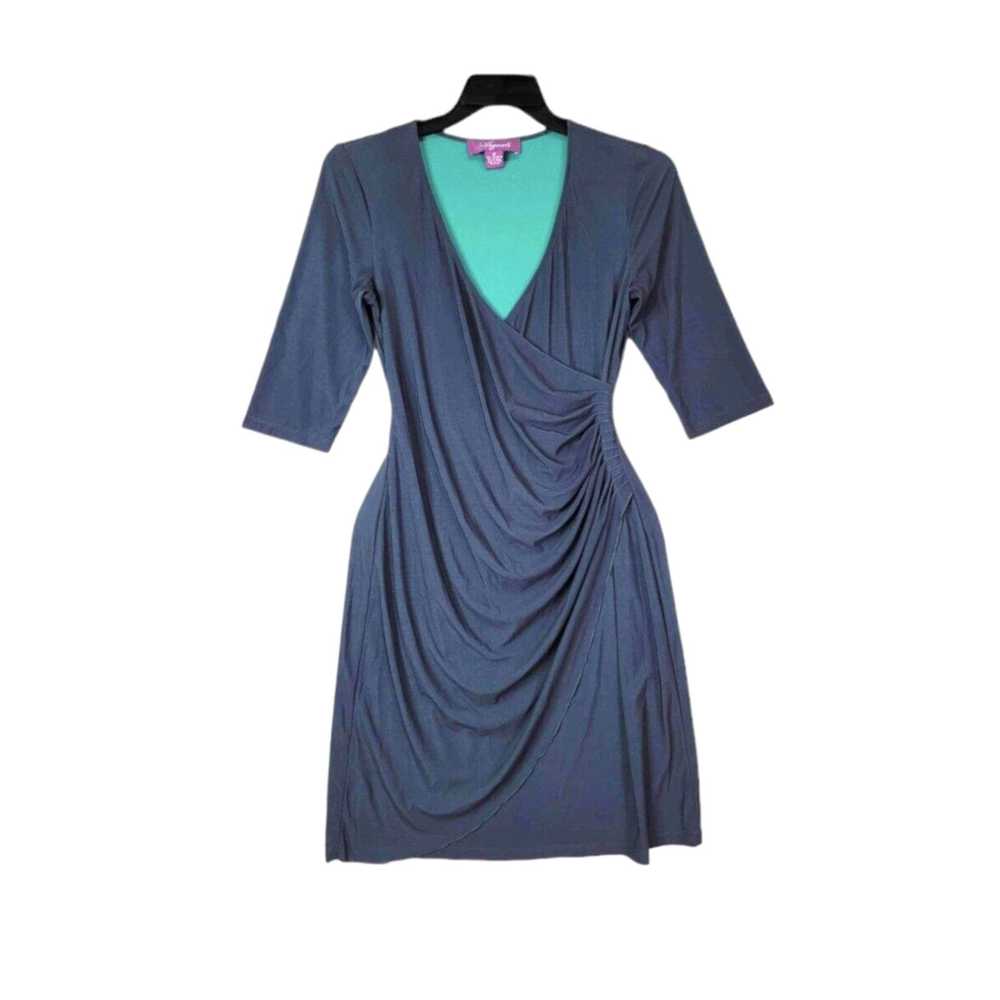 Vintage Argenti Turquoise Dress Size 10 Women 3/4… - image 3