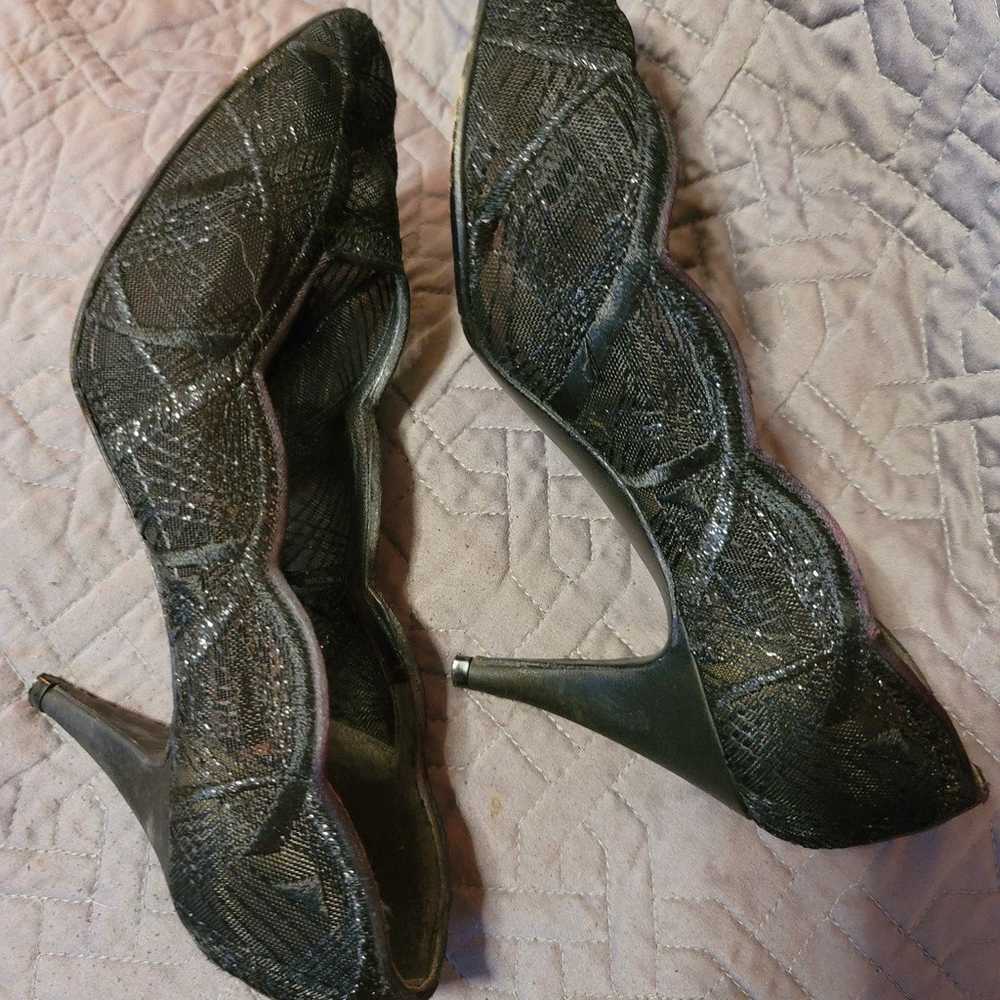 Vintage Stuart Weitzman Neiman Marcus lace 2 1/4 … - image 2