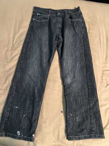 Southpole Southpole faded black baggy jeans