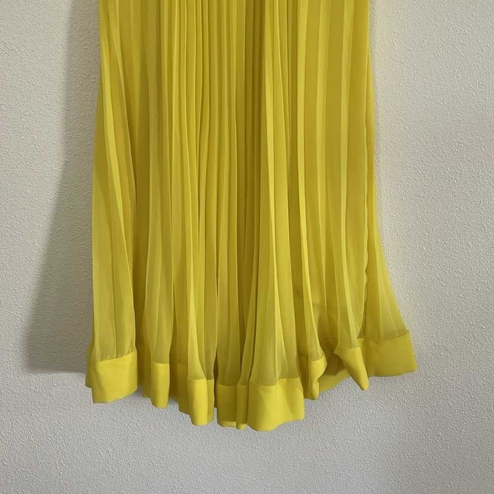 Zara Sleeveless High Neck Pleated Tent Dress Neon… - image 3