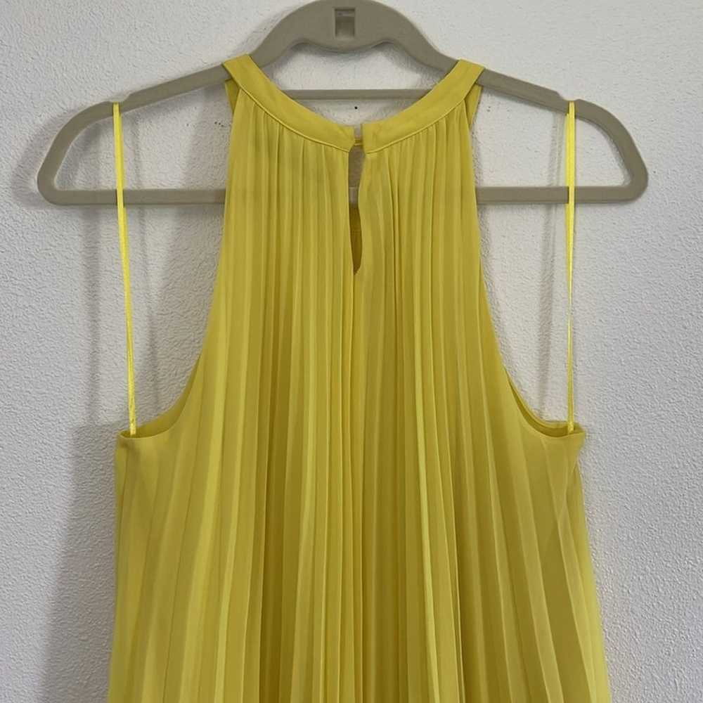 Zara Sleeveless High Neck Pleated Tent Dress Neon… - image 5