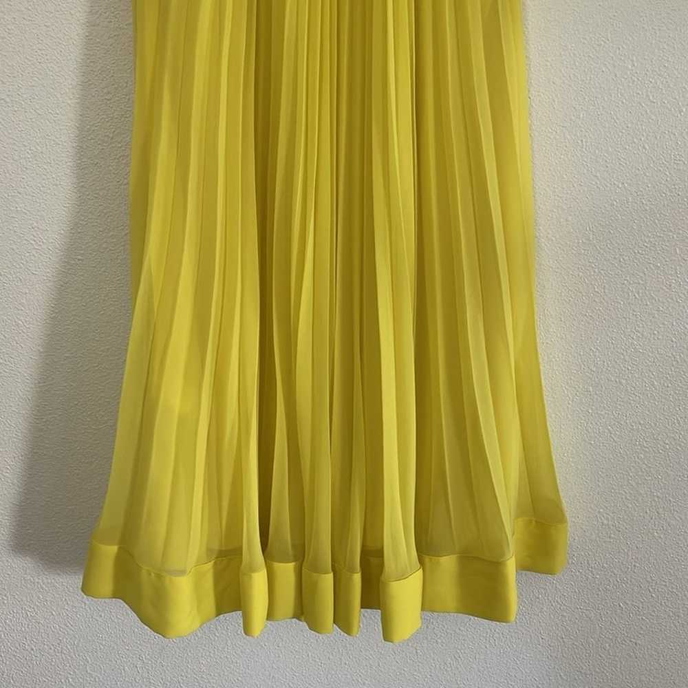 Zara Sleeveless High Neck Pleated Tent Dress Neon… - image 6