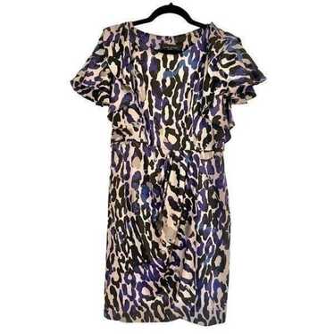 Julie Dillon ruffled sleeve leopard print dress s… - image 1