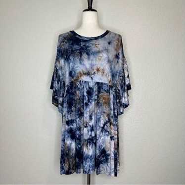 Urban Outfitters Baza Ruffled Tie Dye Oversized M… - image 1