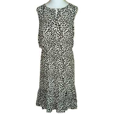TALBOTS Leopard Print Sleeveless Career Dress Plus