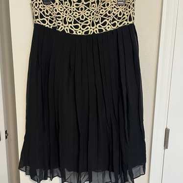 Lilly Pulitzer black and gold strapless dress