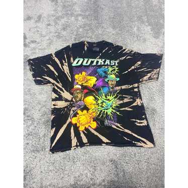 Vintage Outkast Shirt Mens XL Black Tie Dye Acid … - image 1