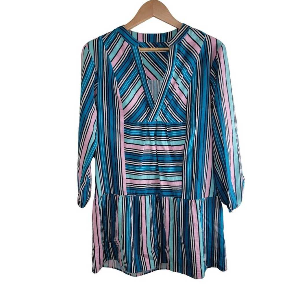 Marie Oliver Womens Silk Linen Blend Shift Dress … - image 1