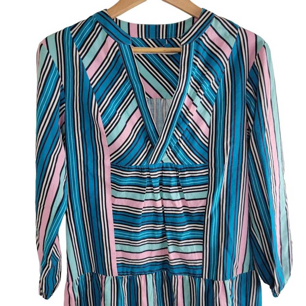 Marie Oliver Womens Silk Linen Blend Shift Dress … - image 3