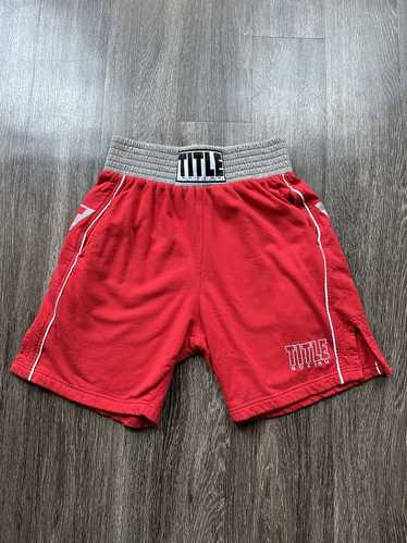 Vintage TITLE Red BOXING SHORTS