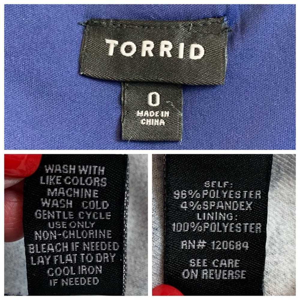 Torrid Women's Dress Scoop Neck Midi Blue Black F… - image 11