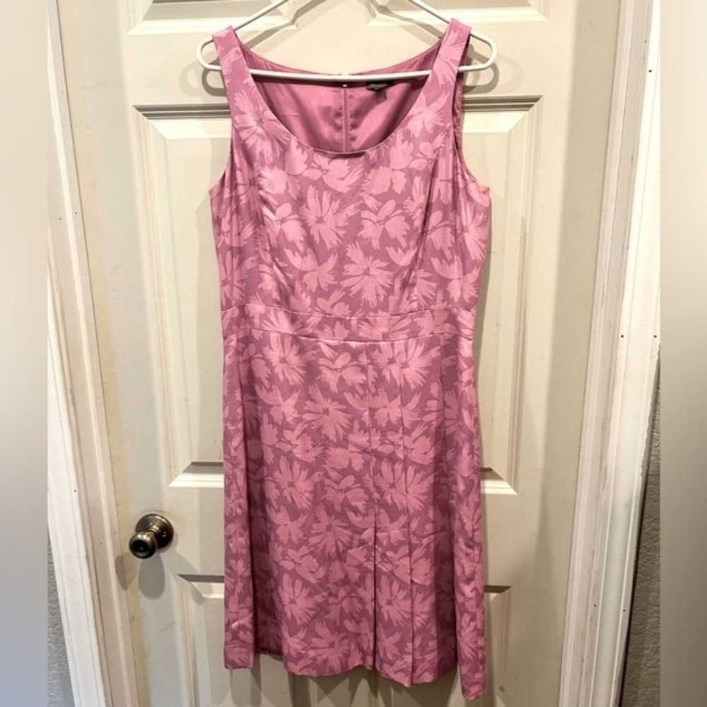 Ann Taylor Pink Purple Lavender Silk A Line Dress… - image 1