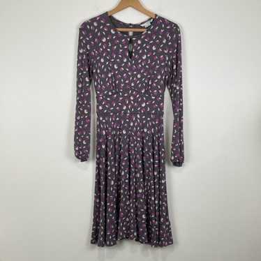 Boden Marilyn Dress Size 6 Gray Purple