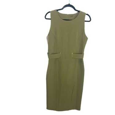 T Tahari green midi dress conservative size 10