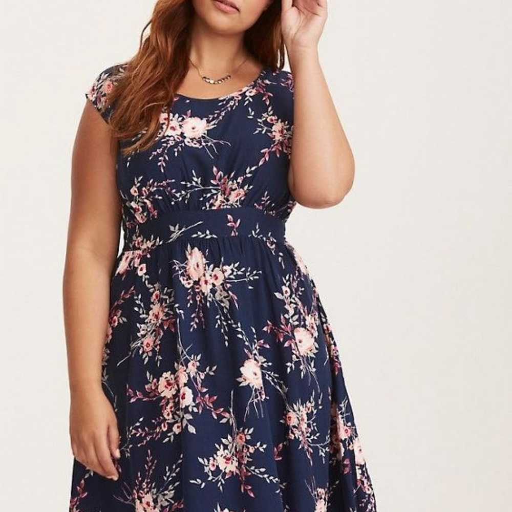 Torrid Floral Mini Dress Plus Size 2X - image 1