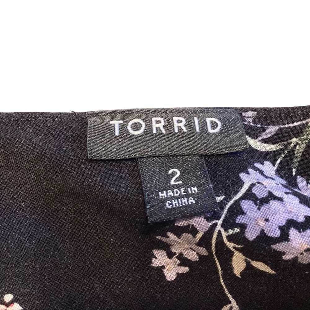 Torrid Challis Floral Maxi Dress EUC - image 8