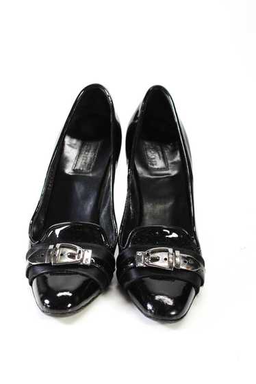 Gucci Womens Pointed Toe Buckle Patent Leather Hig