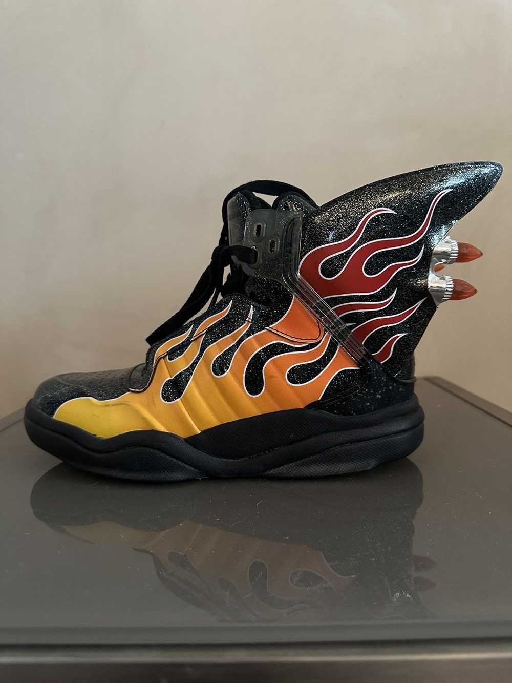 Adidas × Jeremy Scott Shark flame fin light up hi… - image 1